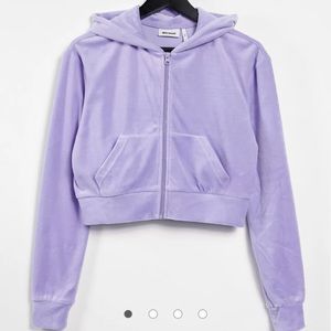 Purple Velour Tracksuit Set